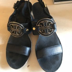 Tory Burch wedge black sandal